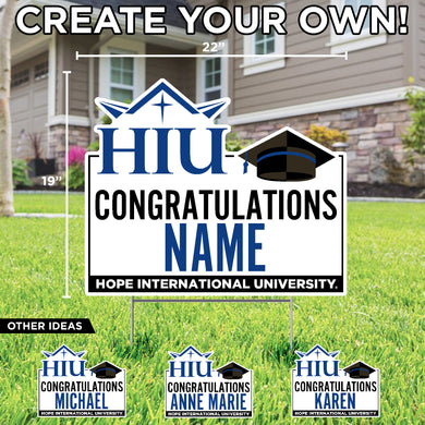 Custom Graduation Yard Sign, Congratulations Name