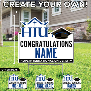 Custom Graduation Yard Sign, Congratulations Name
