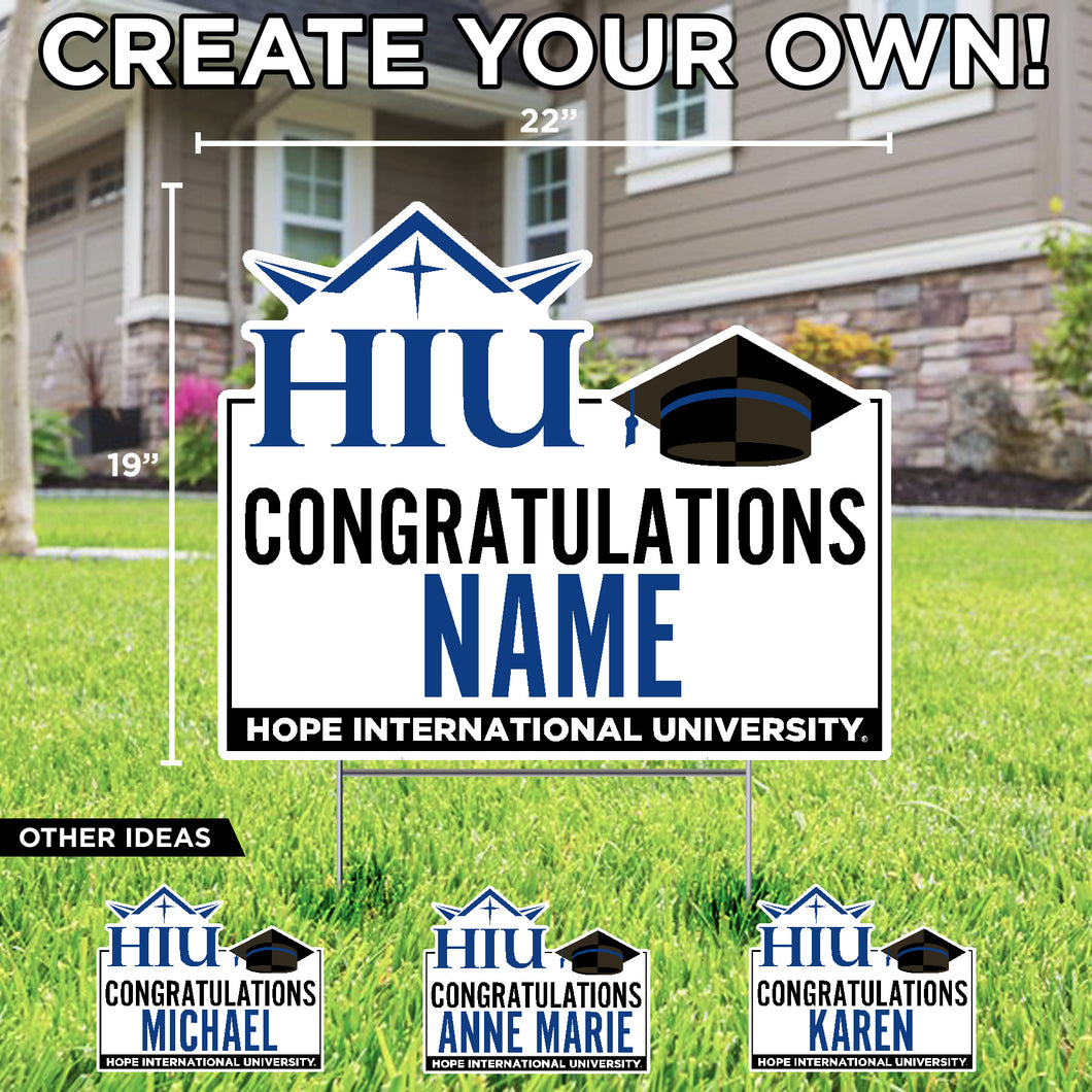 Custom Graduation Yard Sign, Congratulations Name