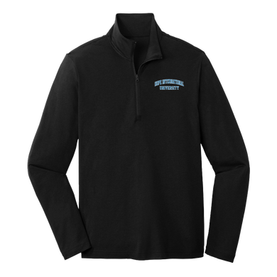 Tri-Blend Moisture Wicking 1/4 Zip, Black