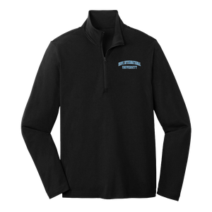 Tri-Blend Moisture Wicking 1/4 Zip, Black