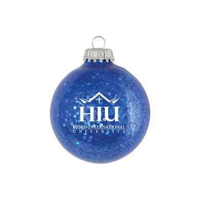 Sparkle Glass Ball Ornament | Blue Spangle