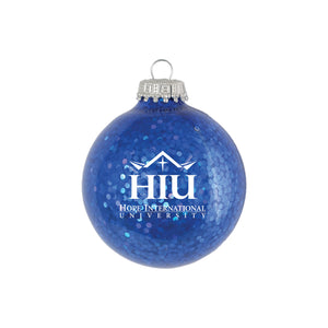 Sparkle Glass Ball Ornament | Blue Spangle