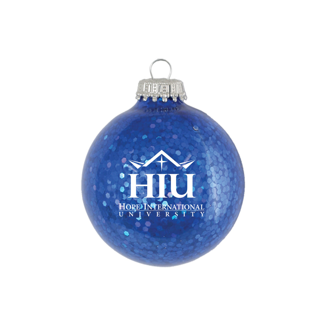 Sparkle Glass Ball Ornament | Blue Spangle